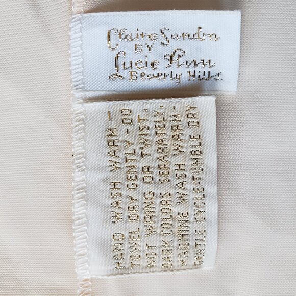 Vintage Claire Sandra by Lucie Ann Lace Peach Lingerie Nightgown - Picture 13 of 15